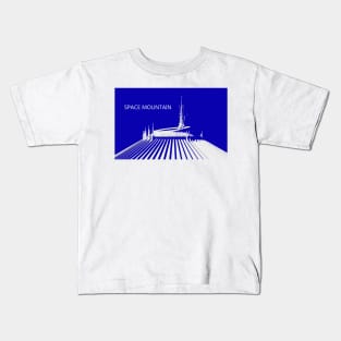 Space Mountain retro art Kids T-Shirt